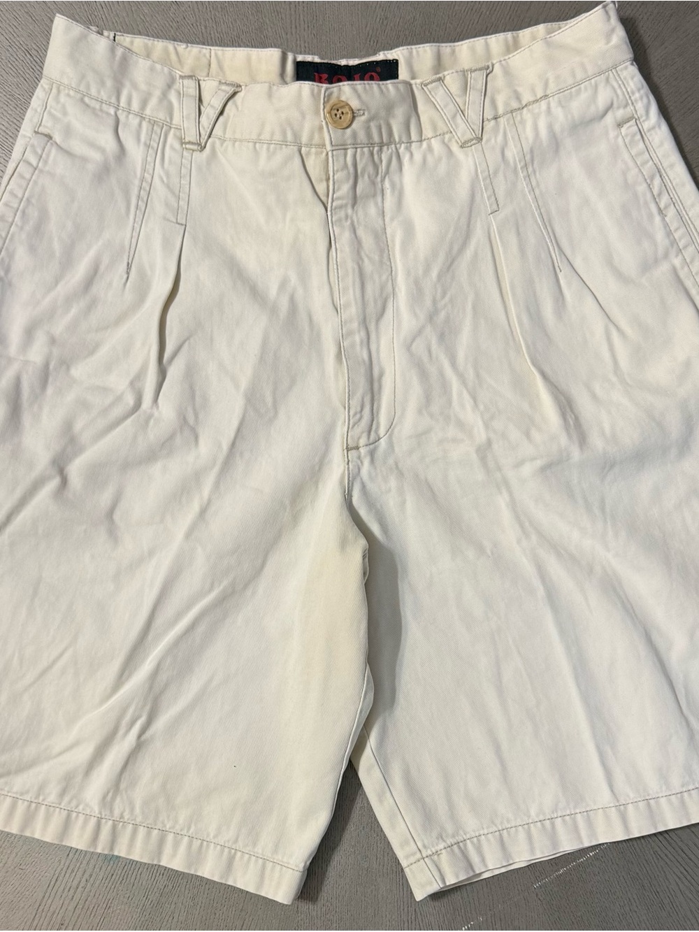 VTG 90s BOJO Regeneration Archival Pleated Streetwear Shorts Off White 34